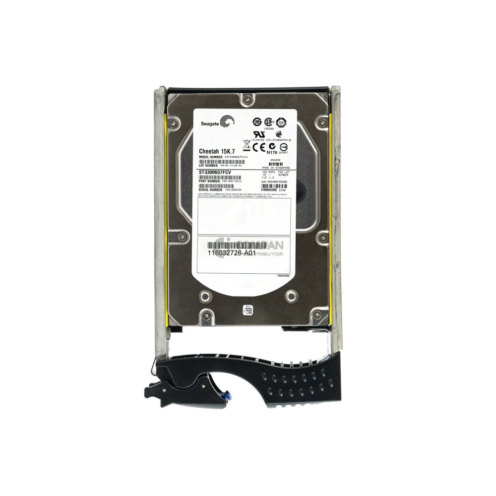 005049119 EMC HARD DRIVE 300GB 15K 2/4GB 520BPS 3.5 LFF FC 118032728-A01, ST3300657FCV
